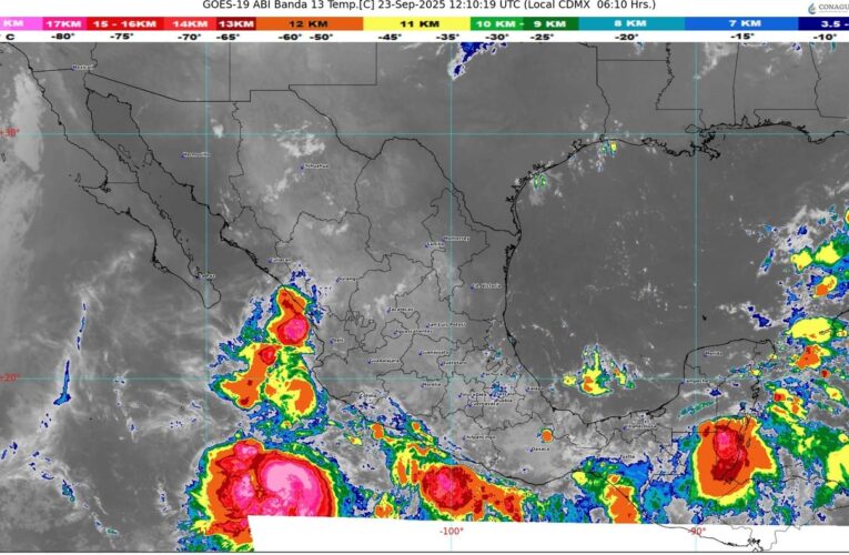 Huracán Narda, onda tropical y frente frío generarán lluvias intensas en gran parte del país