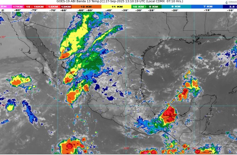 Lluvias fuertes y ambiente caluroso prevalecerán en gran parte de México