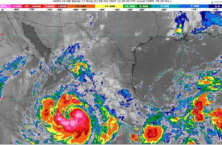 Huracán Priscila se ubica al sur de Jalisco
