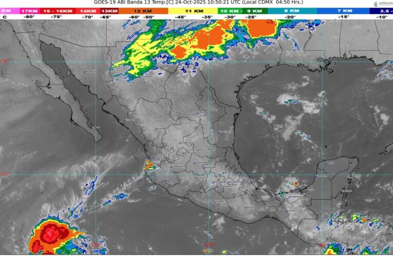 Onda tropical y frente frío afectarán al territorio nacional