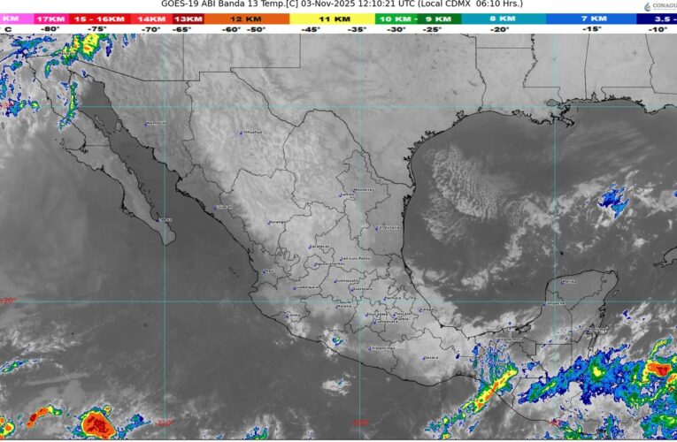 Frente frío 12 provoca lluvias intensas y fuertes vientos en el sureste de México