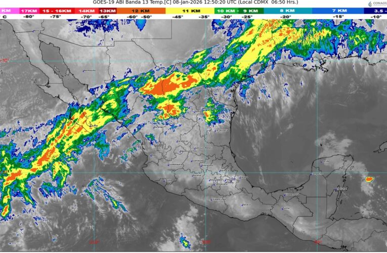 Frente frío 27 sacude al país: nieve, rachas intensas y lluvias en varias regiones
