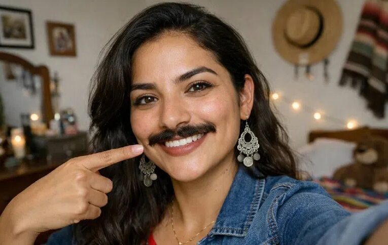 Mujeres con bigote, la nueva tendencia en redes sociales