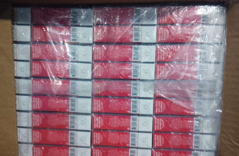 Aseguran más de 1.4 millones de cigarros ilícitos en el AICM