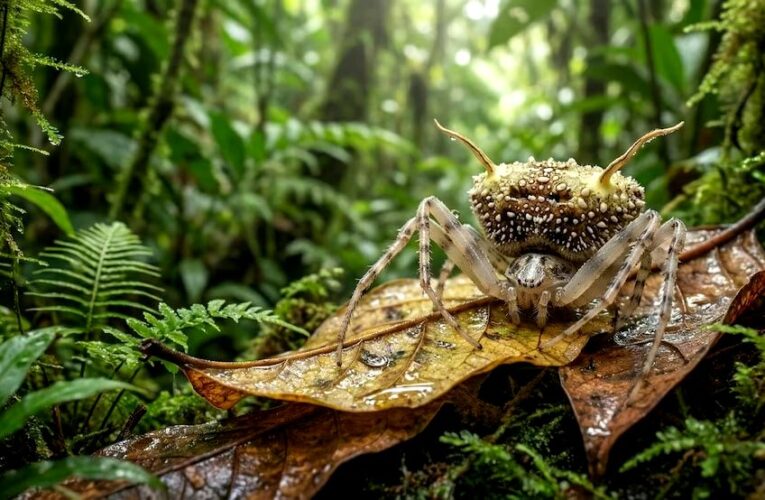 Descubren en la Amazonía ecuatoriana araña que imita un hongo para sobrevivir