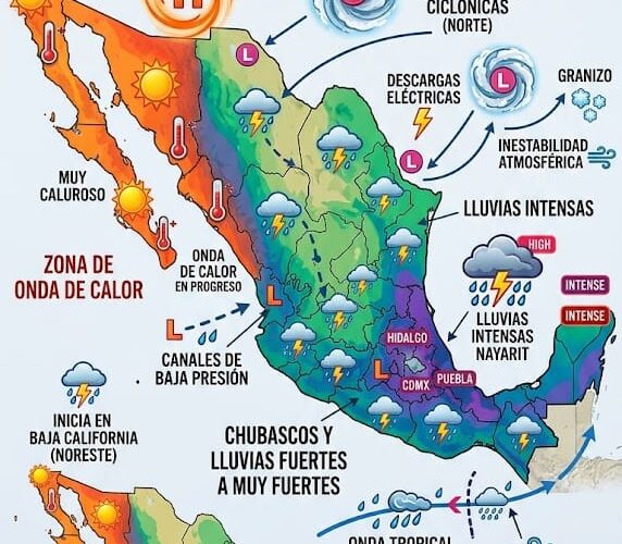 La onda tropical número 16 generará lluvias intensas en México