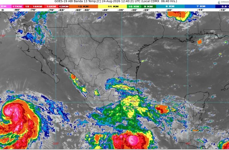 Las ondas tropicales 30 y 31 provocarán lluvias en el occidente, centro, sur, sureste, Valle de México y Península de Yucatán