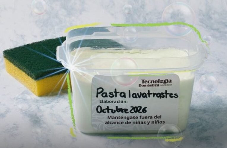 Profeco enseña a consumidores cómo hacer pasta lavatrastes como alternativa a productos de limpieza